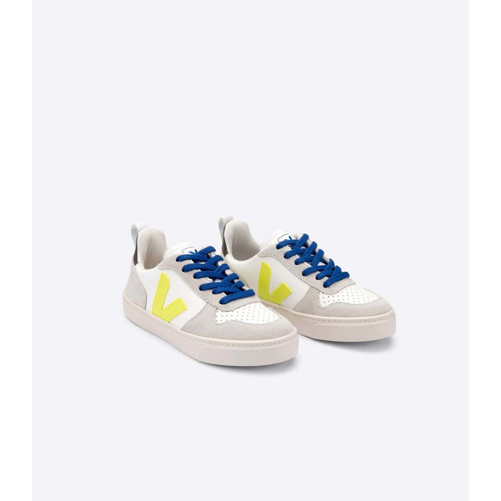 Veja V-10 BONTON Sneakers Kinderen White/Blue | BE 839YXF